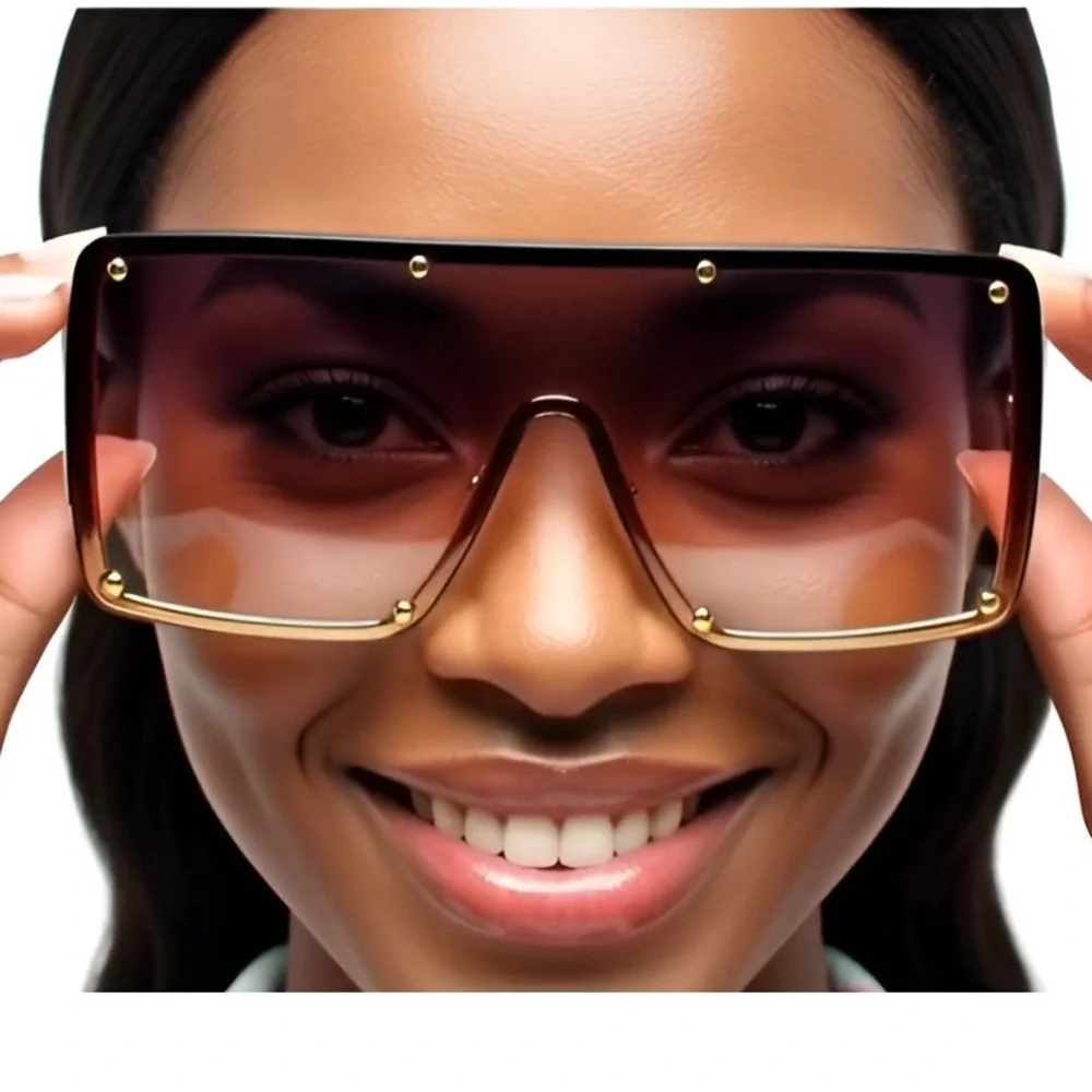 Women Sunglasses Oversized Single Lens New Model Elegant Style Large Shades 2022